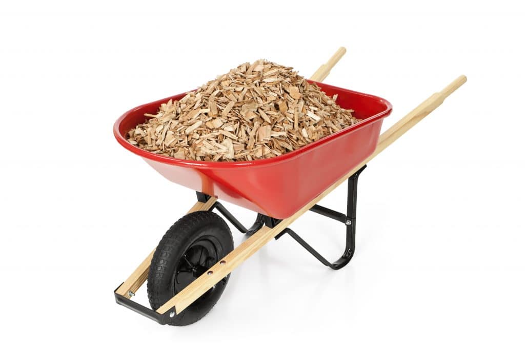mulch wheelbarrow