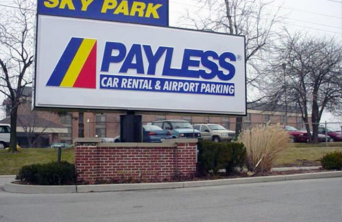 Payless Car Rental Sign